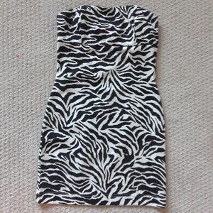 Animal print tube dress